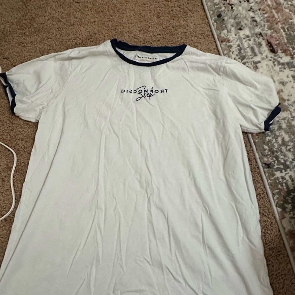 Seek Discomfort Light Blue Short Sleeve Tee
